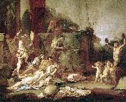 Giulio Carpioni Bacchanal oil painting